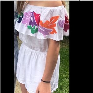 J. Marie off the shoulder shorts romper